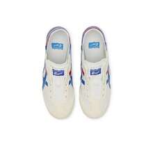 Zapatos casuales de estilo retro Onitsuka Tiger MEXICO 66 de piel con suela baja, unisex, en blanco y azul - TH6P4N-0142 - Ver 4