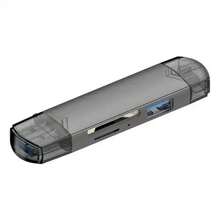 Adaptador Usb C A 3 En 1 Usb-3-1 9cm Color Gris Gris - 1 - Ver 3