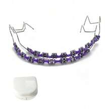 Braces Clip On Teeth Braces, Fashion Hop Teeth Jewelry With Brackets & Wire, Removable Grills Accessory Party Costume Cosplay Daily Look - 紫色 - 查看 7