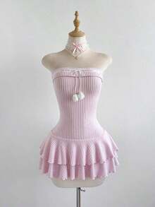 Women Midi Dresses - Rose - View 1
