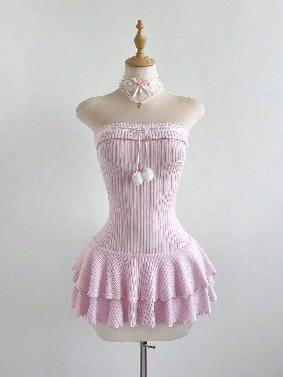 Women Midi Dresses - Rose - View 1