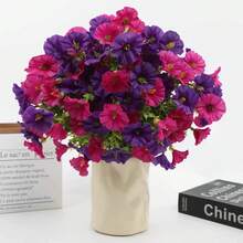 10 ramos de decoraciones navideñas artificiales, follaje falso resistente a los rayos UV para exteriores, helechos de Boston de alta calidad con toque real antioxidante y aspecto realista para decoración del hogar, cocina/habitación, decoración de pared interior y exterior, decoración de jardín/primavera/verano, decoración de Halloween, flores artificiales, decoración del Día de la Madre, decoración de festivales, decoración del Día de San Valentín - Multicolor - Ver 2