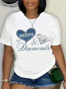 Heavyweight Loose-Fitting Denim And Diamond Shirt, Denim And Pearl Shirt, Denim And Diamond Cowboy Shirt, Glam Cowgirl Shirt, Success Of - 白色 - 查看 7