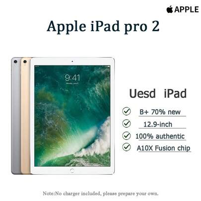  Used Apple IPad Pro 2nd Generation, 64GB, 12.9-Inch Large Screen, 70% New (B+), Ideal For Watching Movies, Business, Work, Learning, And Entertainment.