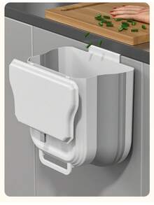 1 pieza Cubo de basura montado en la pared con tapa abatible, cubo de basura de cocina montado en la pared, diseño sin necesidad de doblarse, viene con tapa sellada para evitar olores, ahorra espacio, adecuado para apartamentos pequeños. Disponible en 2 colores, fácil instalación, resistente al agua y a la suciedad, mantiene la cocina limpia e higiénica. - Multicolor - Ver 6