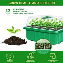 12-Cell Seedling Tray For Planting Your Garden - Includes Lid, Insulation Layer, And Moisture Retention Board To Achieve Optimal Germination! - Multiple Styles - View 8