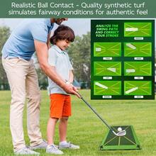 Golf Hitting Mat Set, Golf Training Mat With 3 Balls For Swing Path Feedback Detection Batting, Junior Golf Practice Mat Golf Training Accessories Golf Gifts For Beginner Men Women Home Indoor Outdoor - Default - View 3