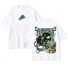 Guerrero Armado con Hacha + Calavera y Huesos Diseño Dark Fantasy Tallas S-XXXL-PlCamiseta Unisex Algodón 100% Estampado Doble Cara:M036 - Blanco - Ver 4