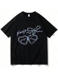 Please Please Please Please Summer Refreshing T-Shirt, Gift For Fans, Unisex Fashion Casual T-Shirts, Jojos Casual2 Women's T-Shirts - 黑色 - 查看 1