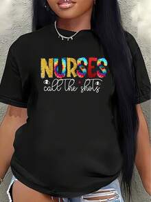 Lightweight And Durable Short-Sleeved T-Shirt For Nurses, Featuring A Striking "The Nurse Says So" Design, Ideal For Professional And Casual Wear In Hospitals, Clinics, Or At Home. Women's Blouses > Clothing - 黑色 - 查看 7