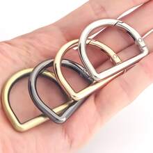 5pcs D-Ring Spring Snap Hooks, Suitable For Belts, Backpacks, Handbags, Wallets, Key Chains - Gun color - View 4