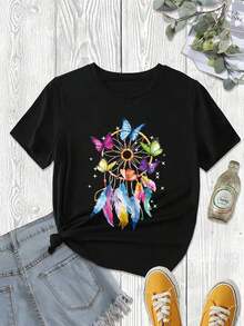 Camiseta Casual Estilo Básico Universal - Negro - Ver 6