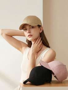 1 chiếc mũ lưỡi trai kiểu retro unisex, không gọng, có thể điều chỉnh, kiểu mũ bố, phụ kiện đi biển cho nam và nữ, vật dụng cần thiết khi đi du lịch. - Một kích cỡ phù hợp cho tất cả - Xem 2