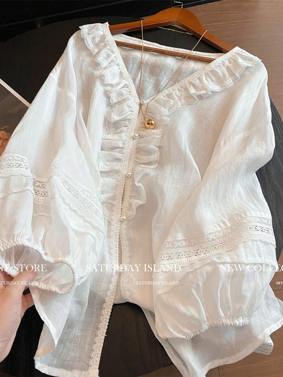 Women Blouses & Shirts - White - View 1