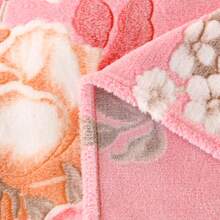 A Warm Floral Patterned Fleece Blanket, Soft And Durable Shawl Blanket, Suitable For Sofa, Bedroom, Living Room, Nap Blanket, And Usable In All Seasons. - Multicolor - View 4
