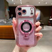 Ốp điện thoại họa tiết lượn sóng tương thích với iPhone 17 Pro Max, ốp bảo vệ cao cấp chống sốc mạ điện với các lỗ chống bụi, viền dày, phù hợp với Galaxy S24 Ultra/S24 Plus/S24/S23 Ultra/S23 Plus/S23/S22 Ultra/S22 Plus/S22/S21 Ultra/S21 Plus/S21 FE/S23 FE/S20 Ultra/S20 Plus/S20 FE, tương thích với OPPO A5x/C1 2 3 4 5 6 7 8 9/9 8 7 6 5 4 3 2 1, tương thích với OPPO A1 2 3 4 5 6 7 8 9 9 8 7 6 5 4 3 2 1 - Hồng - Xem 2