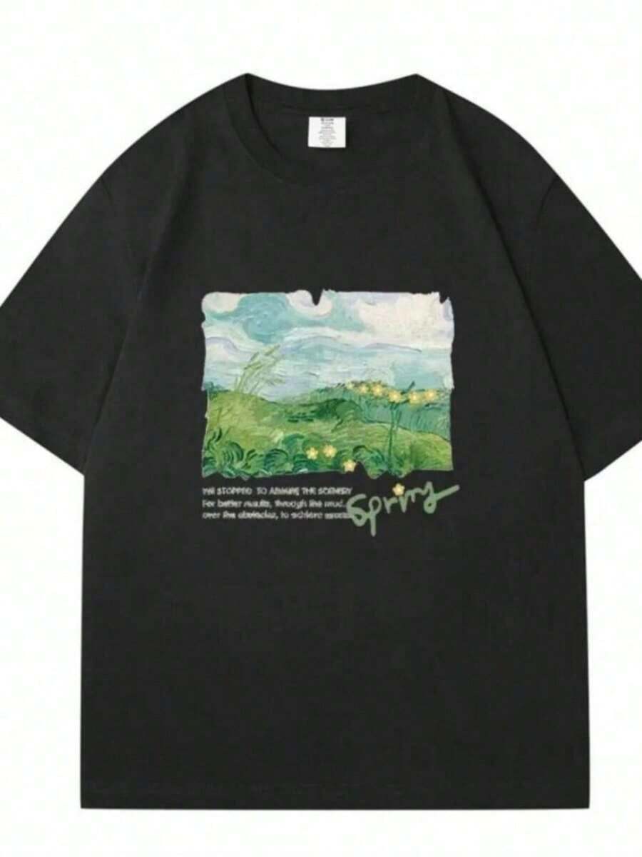 Printed T-Shirts For Women, Plus-Size Urban Style Tops, Comfortable And Stylish Summer T-Shirts That Go With Everything. WAVLATII New Spring Green Printed T-Shirts For Women, White Plus Size Urban Style T-Shirts For Women, Casual Summer T-Shirts For Ladies. - 黑色 - 查看 1