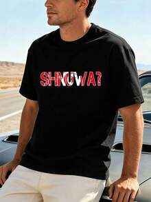 Men Plus Size T-Shirts - Black - View 2