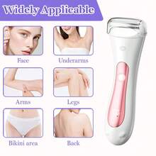 itel Afeitadora Corporal SilkyCare IHR-01, Cabezal de Cuchilla 3 en 1 para Afeitado Suave sin Tirones, Diseño de Doble Velocidad, Pantalla LED, Impermeable IPX7 para Uso en Húmedo/Seco, Kit de Aseo Eléctrico - Ver 5