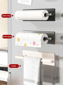Soporte de papel higiénico montado en la pared, sin necesidad de perforar, esencial para el hogar, adecuado para cocina, baño, oficina, sala de estar, armario, accesorios de baño - Multicolor - Ver 3