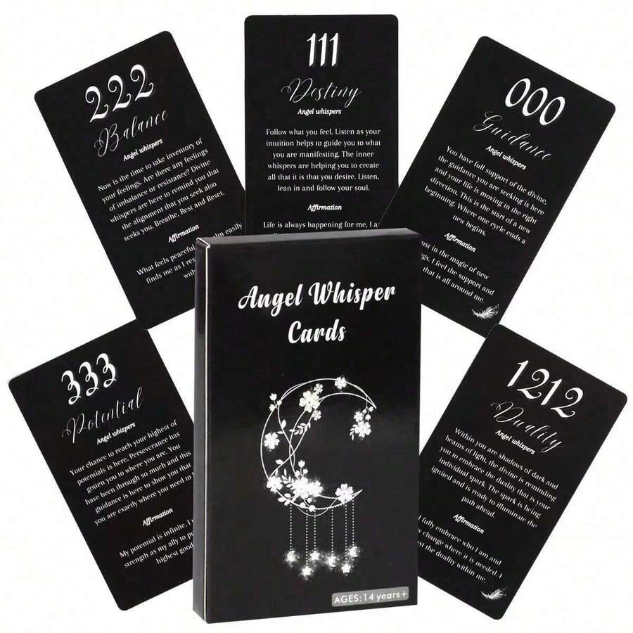 1pc Angel Whispers Message Tarot Cards, Casual Party Card Game, Divination Prediction Cards