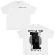 Bestseller Rapper WeRenoi Diamant Noir Album T-Shirt For Men And Women Hip-Hop Fashion Pop Music T-Shirts Men's Cotton Clothing Vintage-Wear - 白色 - 查看 2