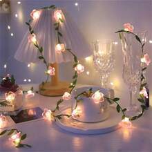 Dây đèn hoa anh đào 200cm, dạng dây leo với đèn LED nhỏ, 20 đèn LED dây đồng, vòng hoa chạy bằng pin, thích hợp trang trí phòng ngủ, tường, Giáng sinh, Ngày lễ tình nhân, đám cưới, tiệc sinh nhật. - Dây đèn trang trí hình hoa anh đào - Xem 9