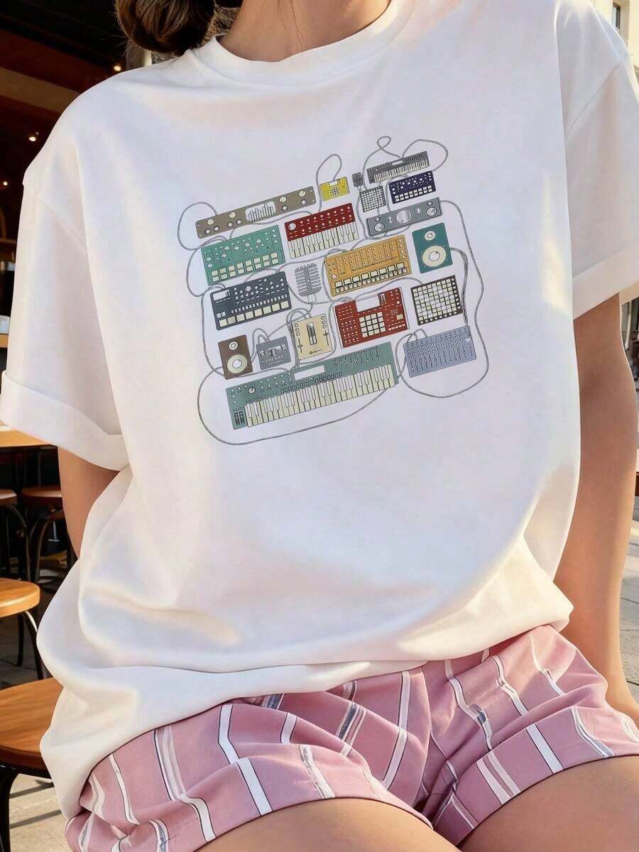 Electronic Synthesizers For Musicians And Drum Machine -1 Breathable And Comfortable - White 1 - View 1