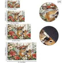 1pc Deer Pattern Printed Absorbent Dish Drying Mat, Espresso Machine Countertop Absorbent Mat, Sink Drain Mat, Soft Faucet Absorbent Mat, Sink Cup Mat, Kitchen & Bathroom Accessories - Multicolor - View 11