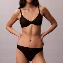 Calvin Klein Perfectly Fit Ultralight Bikini QF8573  Thongs For Women Underwear - Black - View 5