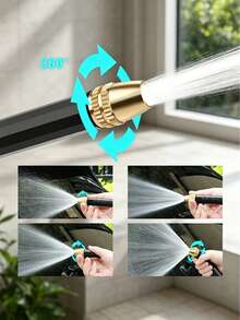 2/1pcs High Pressure Car Wash Water Gun, 4 Adjustable Spray Modes, Leak-Proof Design, Durable & Universal, With 4-Point Water Connector, Suitable For Car Washing, Watering Flowers, Floor Cleaning, Multi-Functional Home Cleaning Tool - Sets - View 5
