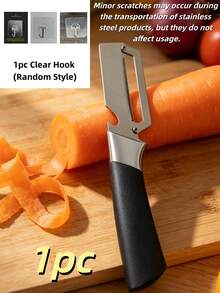 1pc 2-In-1 Stainless Steel Multi-Function Vegetable Peeler With Bottle Opener, Wooden Handle, Suitable For Peeling And Slicing Fruits & Vegetables | Durable, Smooth Operation, Practical Kitchen Tool For Various Produce - Multicolor - View 15