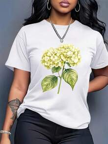 Talla Grande Premium - Camiseta de Mujer Extra Grande con Estampado Vintage - Ropa Casual de Calle, Corte Holgado, Ecológica - Blanco - Ver 3