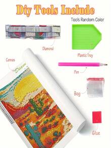 Personalized 5D Diamond Painting, Custom Photo High-Definition Printing, DIY Handicraft, Full Diamond Coverage, Durable Canvas, Easy To Operate, Home Decor, Birthday Gift - Multicolor - View 6