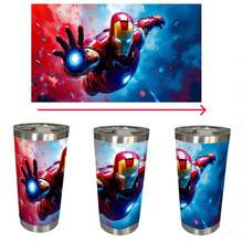 1pcs M Arvel Comic Superhero Ir On Man Classic Flight Armor Stainless Steel Tumbler With Lid, Insulated Travel Mug Hot Cold Retention Water Bottle For Outdoor Picnic Backyard Party Grass Beach Camping Summer Holiday Road Trip Kitchen Dining Table Beverage Cup - Nhiều màu - Xem 7