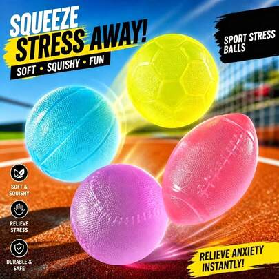 2026 New - Basketball, Tennis, Baseball, Football - Malt Squeeze Toy - Ball Squeeze Stress Relief - World Cup - Birthday Gift - Holiday Gift