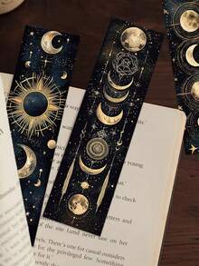 30pcs Mysterious Starry Sky Galaxy Bookmarks, Artistic Design For Books, Manuals, Party Favors - View 1