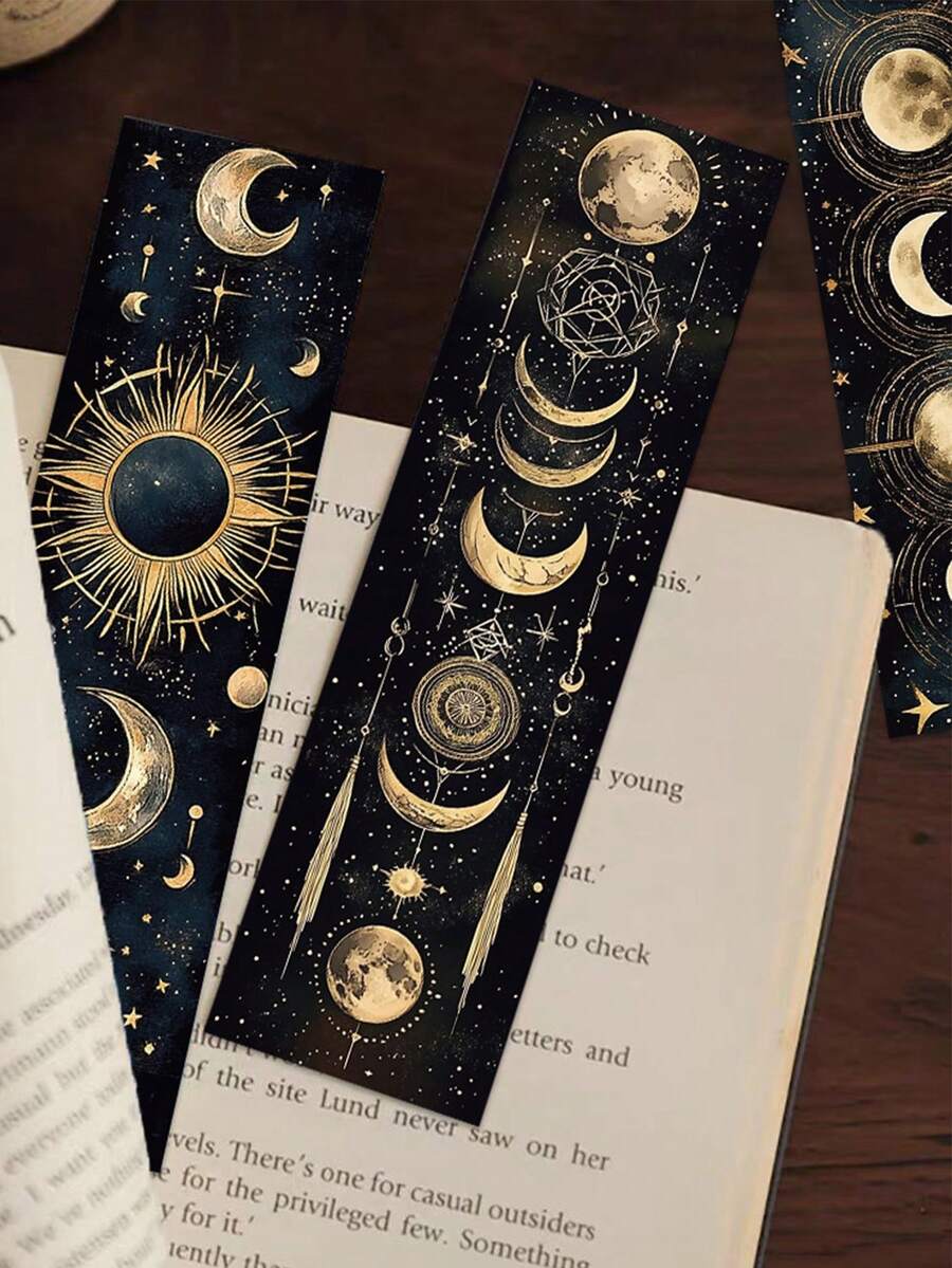 30pcs Mysterious Starry Sky Galaxy Bookmarks, Artistic Design For Books, Manuals, Party Favors - View 1