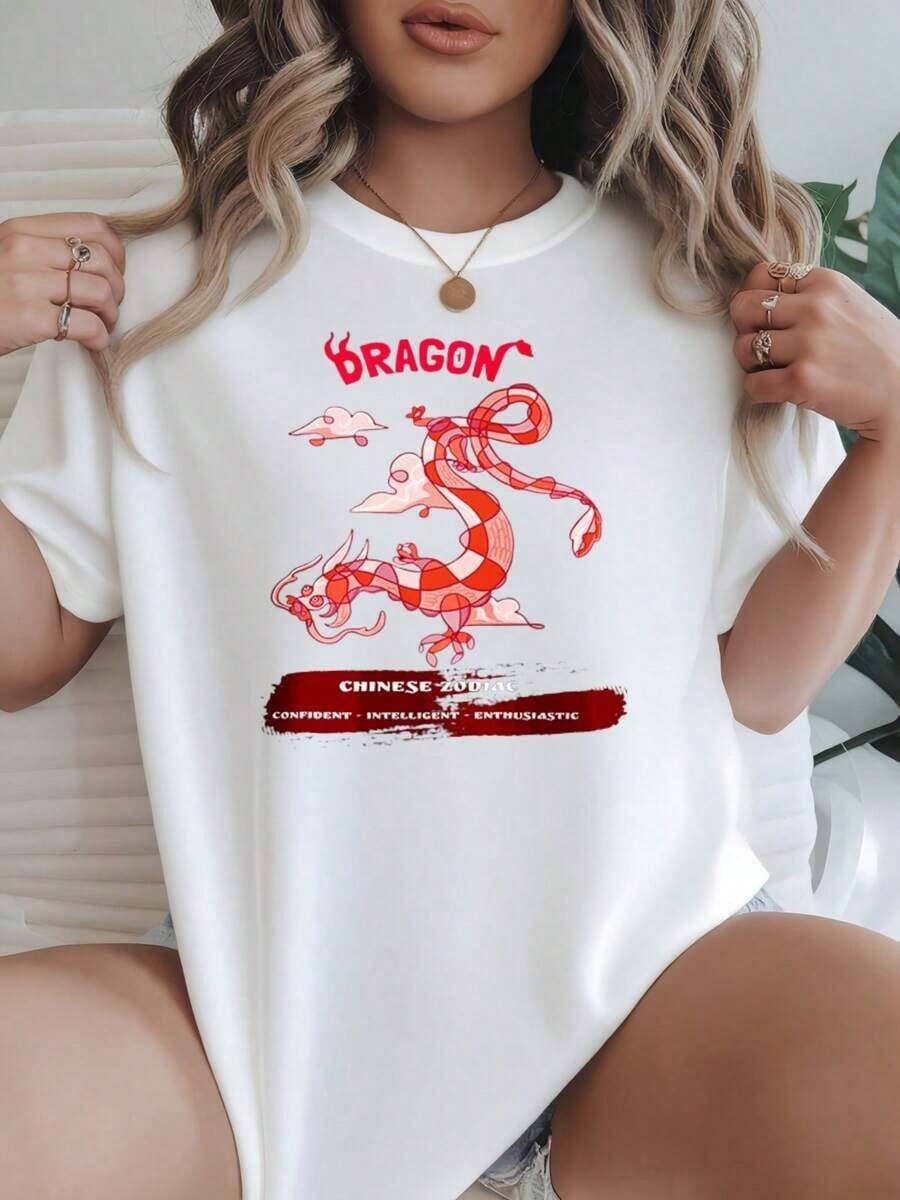 Camisas de Mujer 2026 con Estampado de Símbolos del Zodíaco, Transpirables, Blusas Casuales para Mujer - Blanco - Ver 1