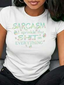 Blusa Casual para Mujer, Estilo Sencillo para Uso Diario.Camiseta de algodón puro para mujer, adecuada para deportes y fitness, fiestas y  de moda.Cómoda, suave, sencilla para uso diario, de manga corta. - Blanco - Ver 5