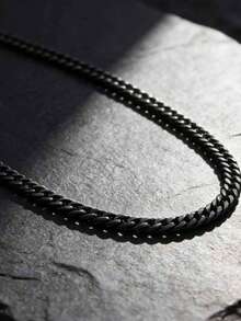 1件 3mm/5mm/7mm/9mm 不鏽鋼鍊條項鍊，極簡時尚男士項鍊，粗/細鍊條，黑色/金色/銀色，防水飾品，送給男朋友/父親的禮物，中性，夏季配件 - NC1982 - 查看 50