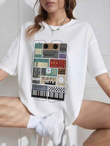 Electronic Synthesizers For Musicians And Drum Machine -1 Breathable And Comfortable - White 2 - View 2