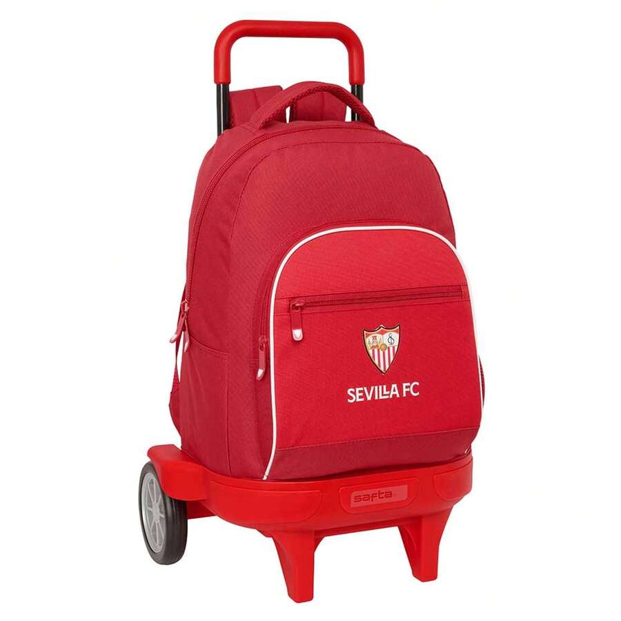 | Large Rolling Backpacks Sevilla FC Compact Evolution Removable Washable And Water Resistant, 6" With USB Double Padded Compartment, Hidden Anti-Theft Zipper, Organizer, Red, 6? - Option 9 - View 1