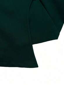 Chaleco con decoración metálica y bajo asimétrico para talla grande, ideal para el verano - Verde Oscuro - Ver 3
