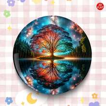 1pc Life Tree Classic Fashion Brooch/Pin/Badge (2D FLAT), Perfect Match With Jeans, Clothes, Backpacks And Hats, Ideal Collectible Accessory Gift For Festivals, Events And Gatherings - A - View 6