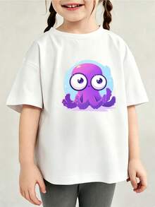 Camiseta con diseño todo estampado para niño temporada calurosa - Blanco - Ver 1