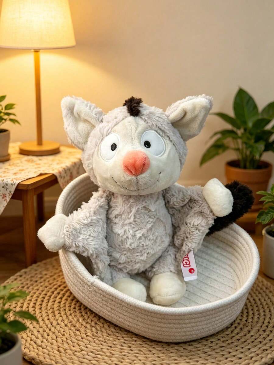 1 con thú nhồi bông hình sóc bay hoạt hình, cao 25cm/9.84in, thú nhồi bông sóc bay làm bạn đồng hành cho trẻ em, thích hợp để trang trí phòng, làm quà tặng Halloween, Lễ Phục Sinh, Giáng Sinh, Ngày Valentine, Sinh Nhật (Sóc bay) - Màu Xám nhạt - Xem 1