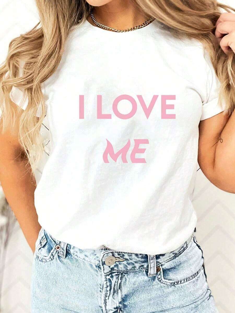 Camiseta estampada para mujer con diseños divertidos, una camiseta de manga corta con cuello redondo para mujer, perfecta para usar en primavera y verano. Ideal para senderismo y actividades al aire libre, una camiseta esencial para acampar. - Blanco - Ver 1