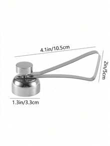 1pc Stainless Steel Egg Opener & Shell Cracker - Creative Kitchen Gadget For Boiled Eggs, Easy Peel Egg Hole Puncher & Tapper Tool - Silver - View 8