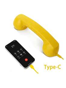 سماعة هاتف ريترو، سماعة هاتف ريترو جديدة بنمط Type-C، سماعة هاتف ريترو بنمط Type-C للخطوط الأرضية للهواتف المحمولة والمؤتمرات المرئية والمكالمات والاجتماعات - مشاهدة 16